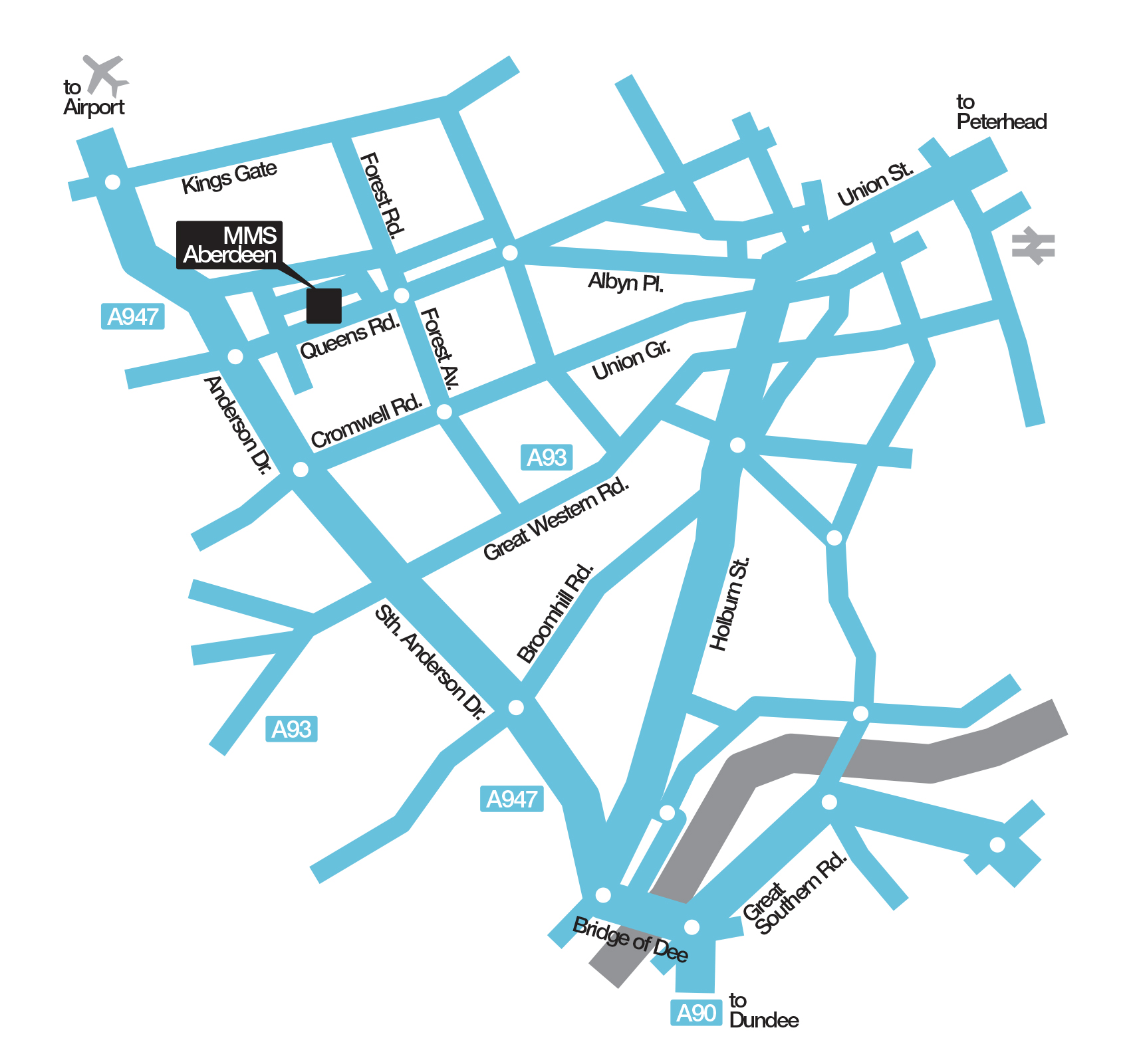 MMS Aberdeen office map