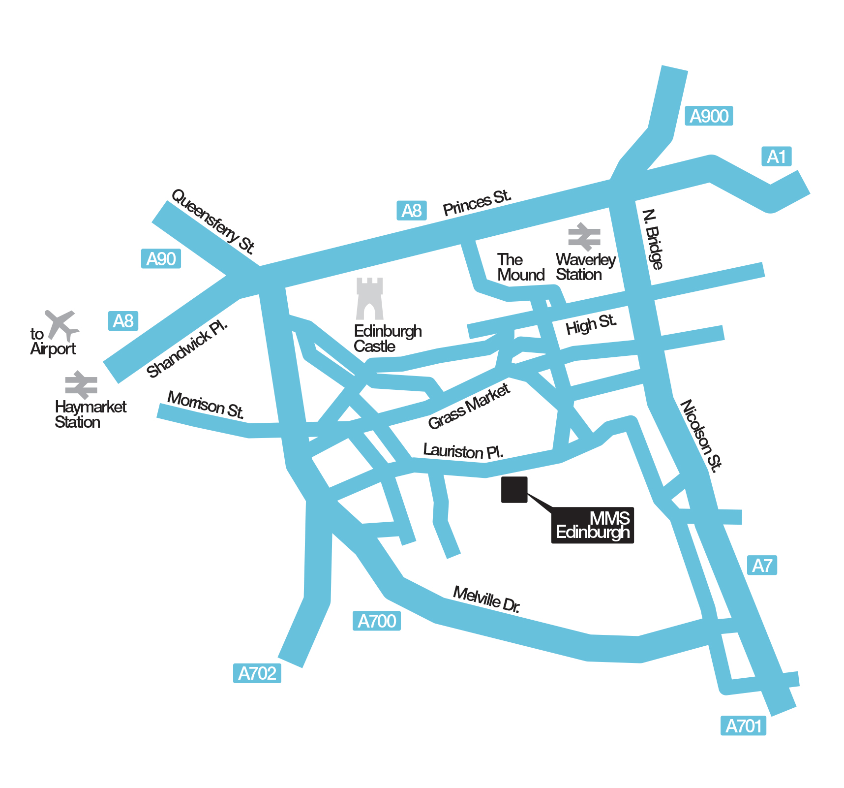MMS Edinburgh office map